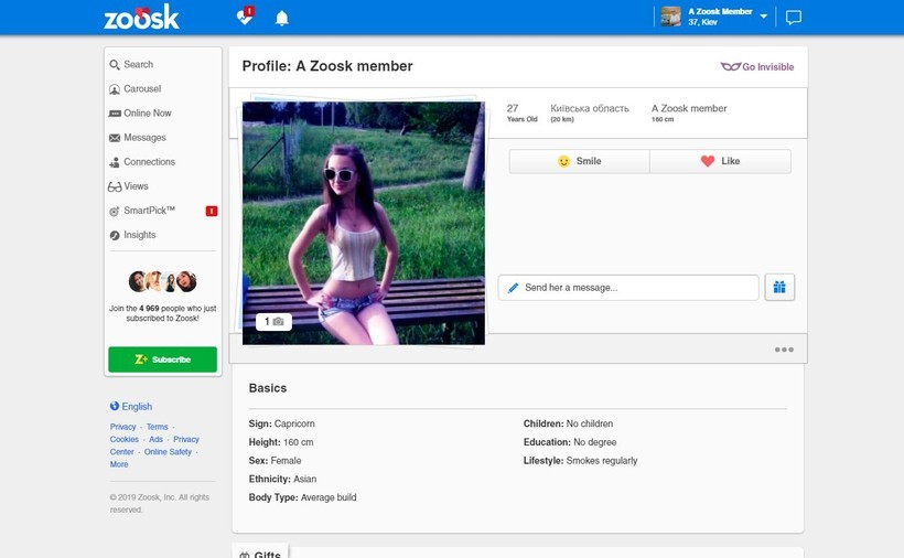 How do connections work on zoosk?